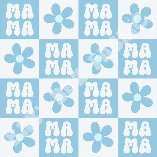 Checker Mama Blue