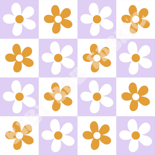 Checker Floral Lilac