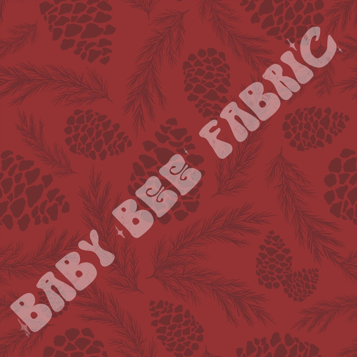 Red Monochrome Pinecones