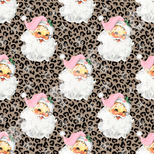 Pink Leopard Santa