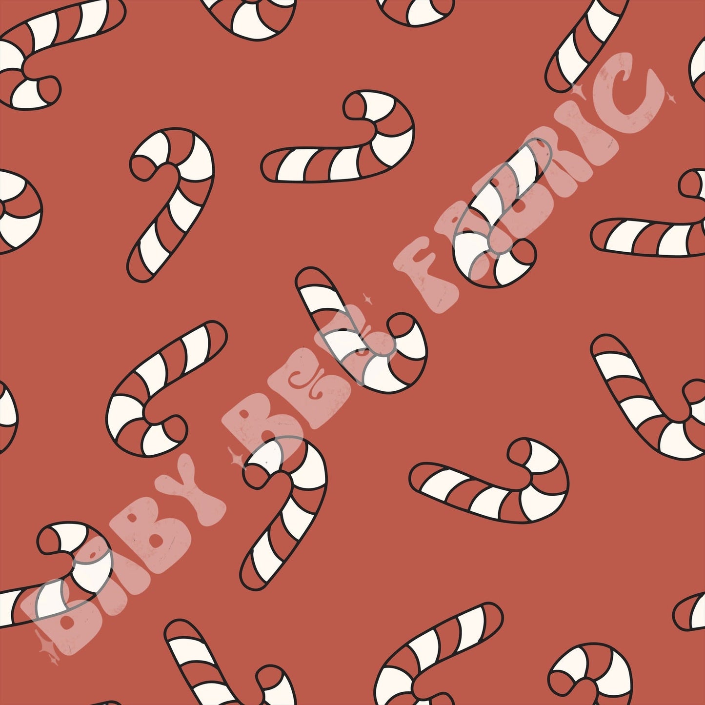 Muted Red Candy Canes