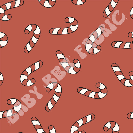 Muted Red Candy Canes