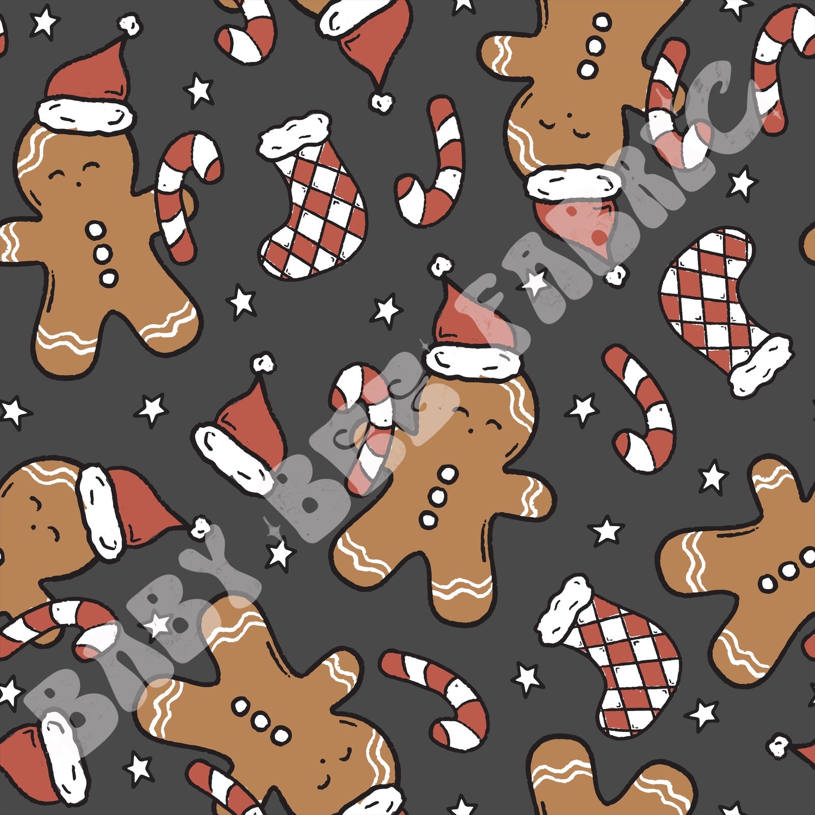 Checkered Gingerbread – Baby Bee Fabric RTS