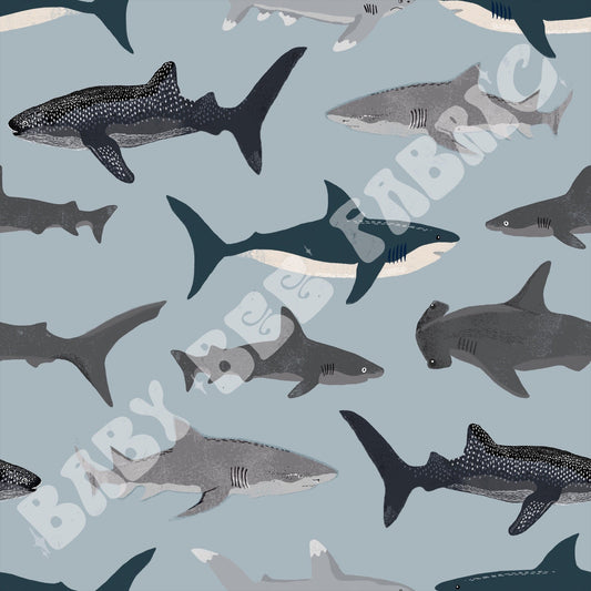 Watercolor Sharks
