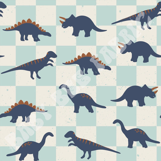 Blue Check Dinos