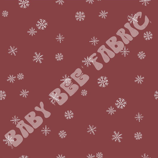 Maroon Snowflakes