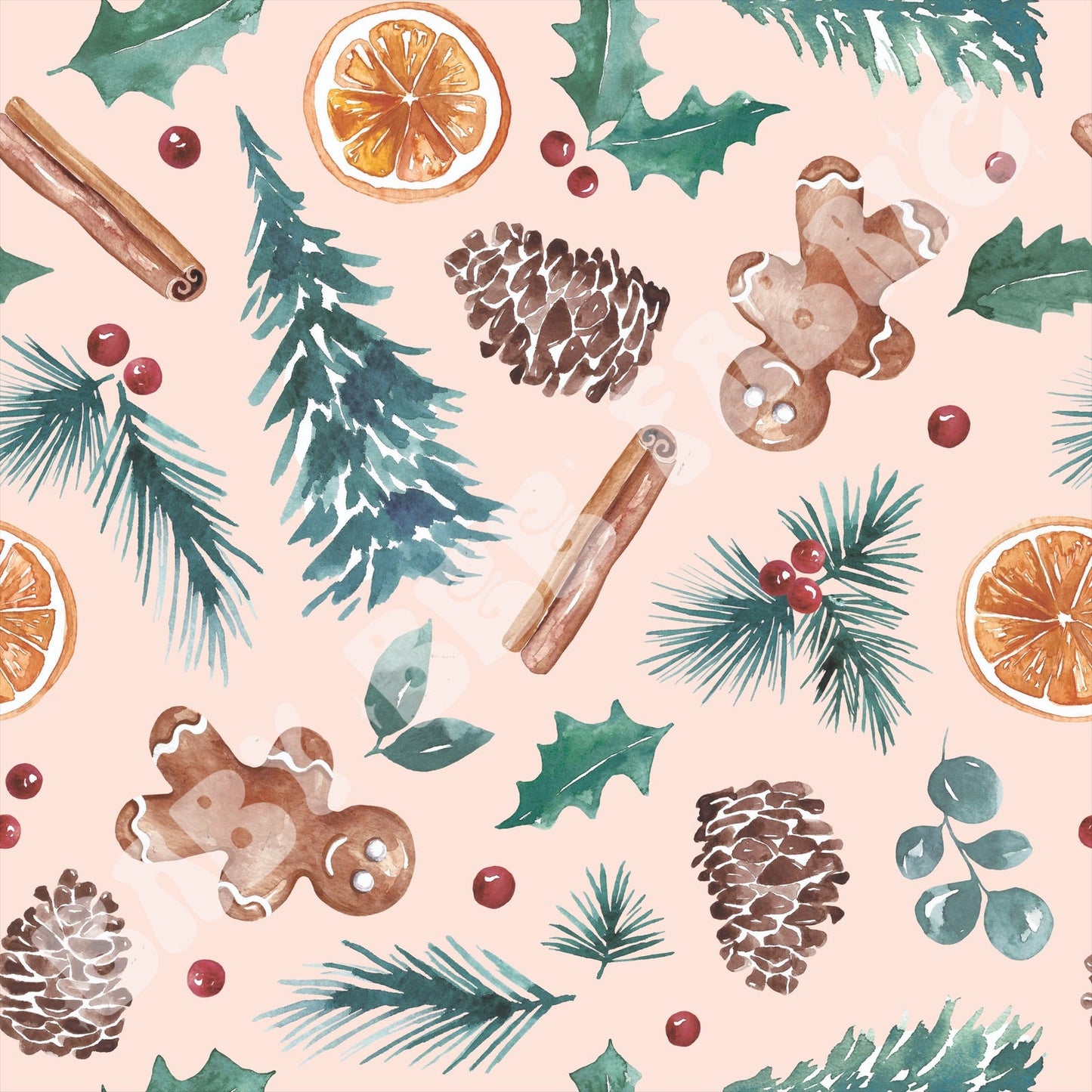 Pink Watercolor Christmas