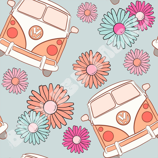 VW Bus Floral