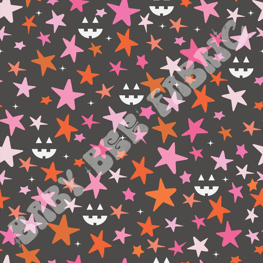 Pink and Black Halloween Stars