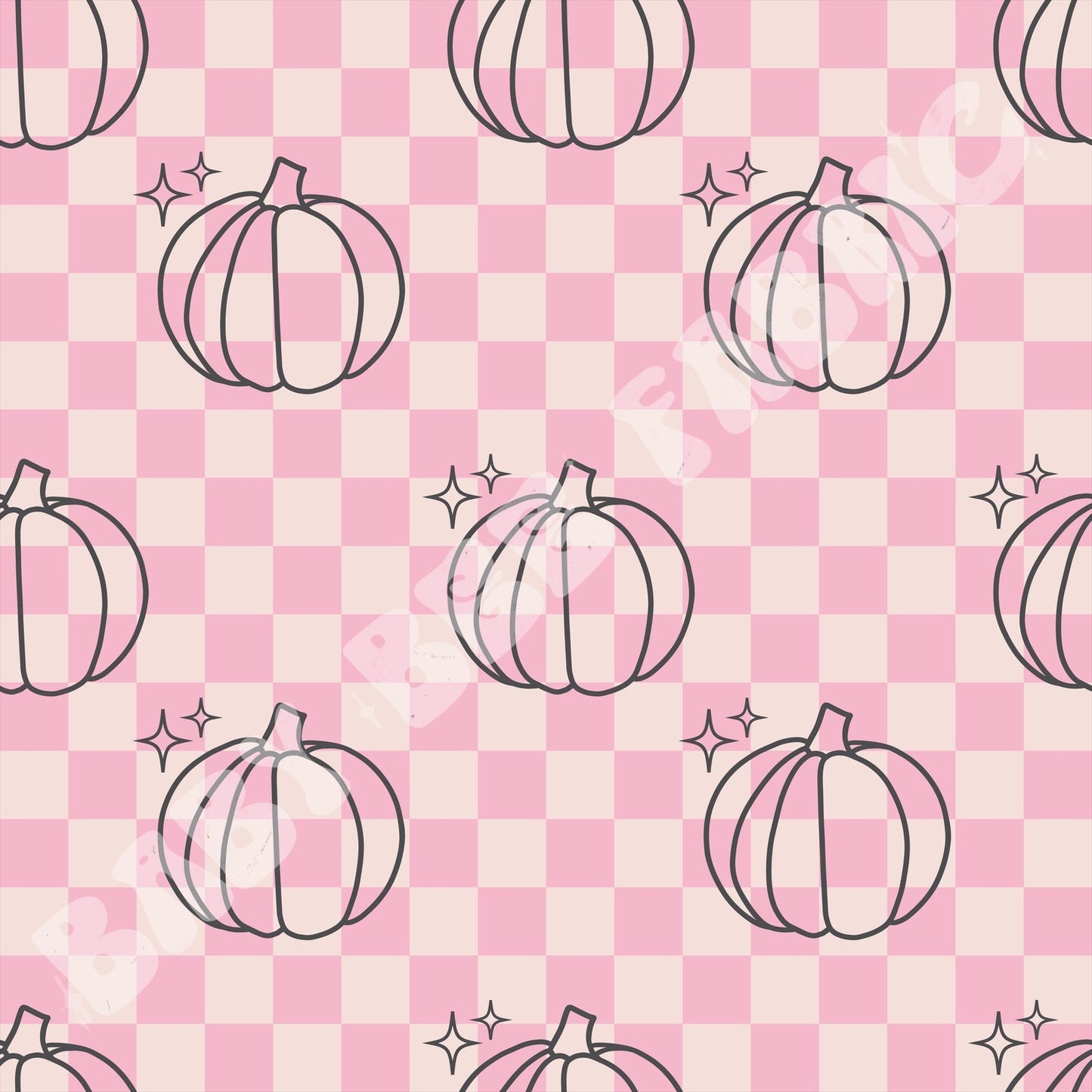 Checkered Pink Pumpkins