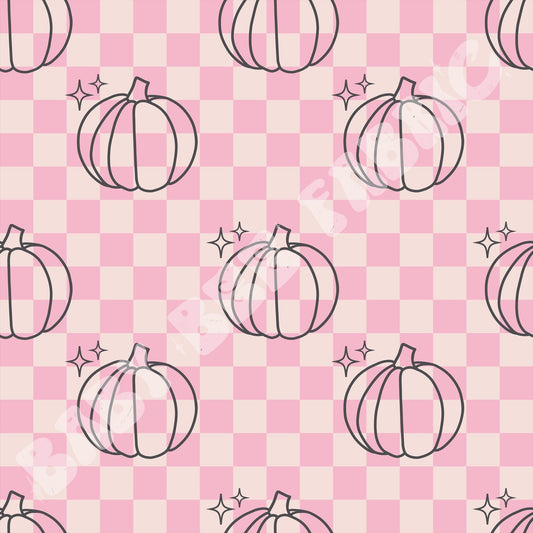 Checkered Pink Pumpkins