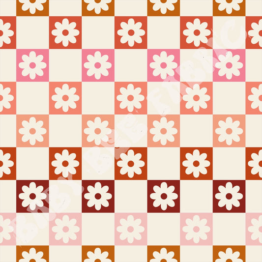 Fall Floral Checker