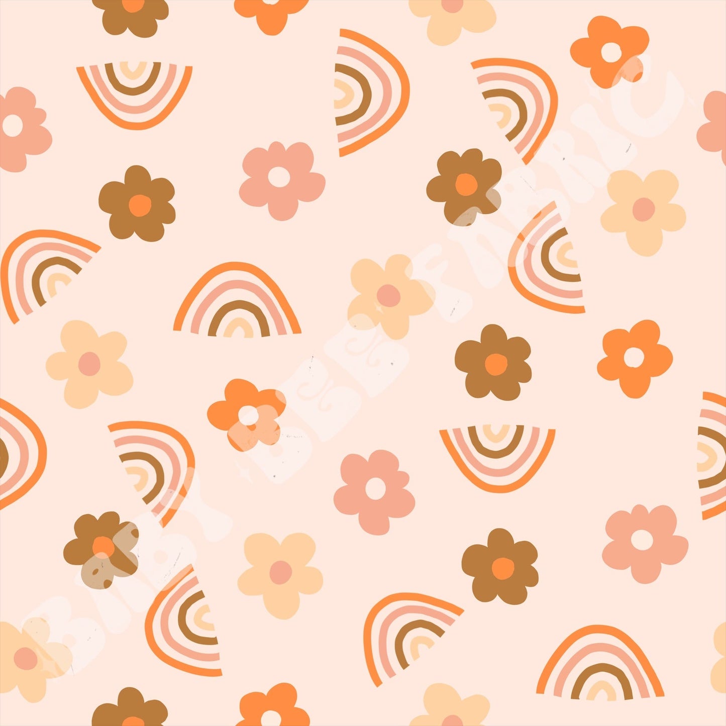 Retro Rainbow Florals