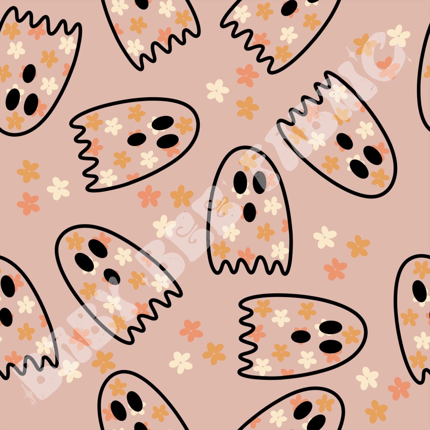Boho Floral Ghosts