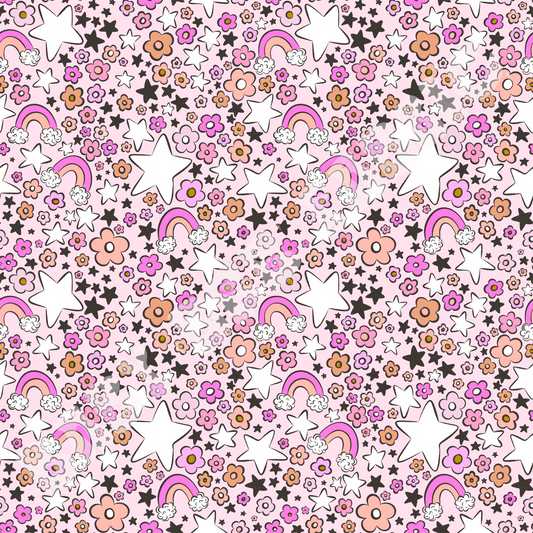 Pink Rainbow Floral