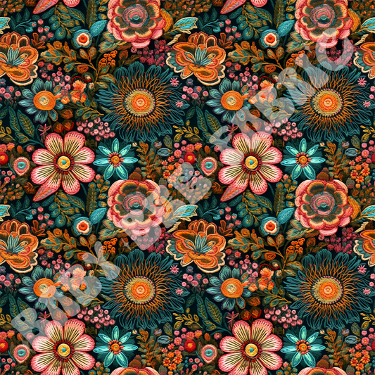 Dark Floral Meadow
