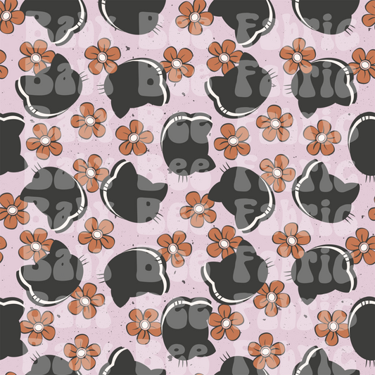 Black Cat Floral
