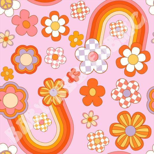 Funky Floral Rainbows
