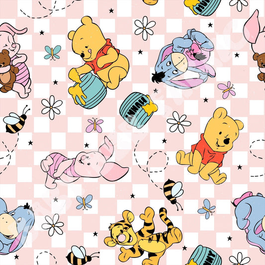 Pink Check Pooh