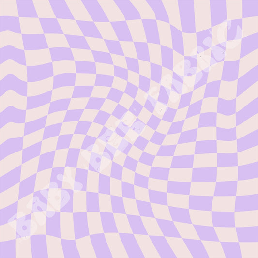 Purple Wavy Check