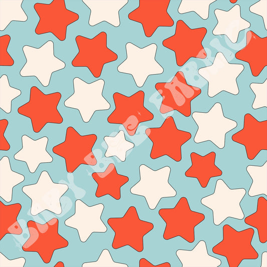 Red white and blue stargazer