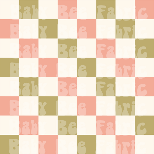 Pastel Pink & Green Check