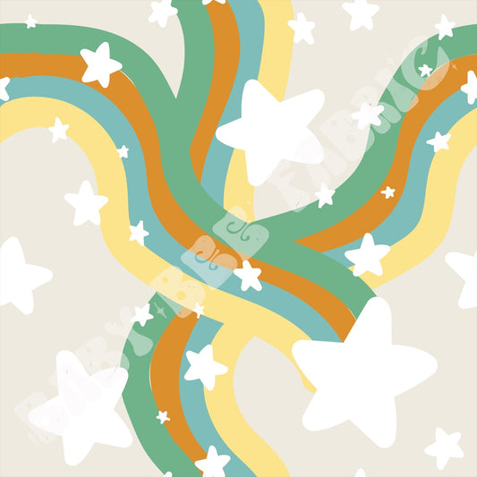 Groovy rainbow star coord