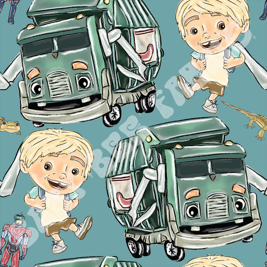 Trash Truck Blue
