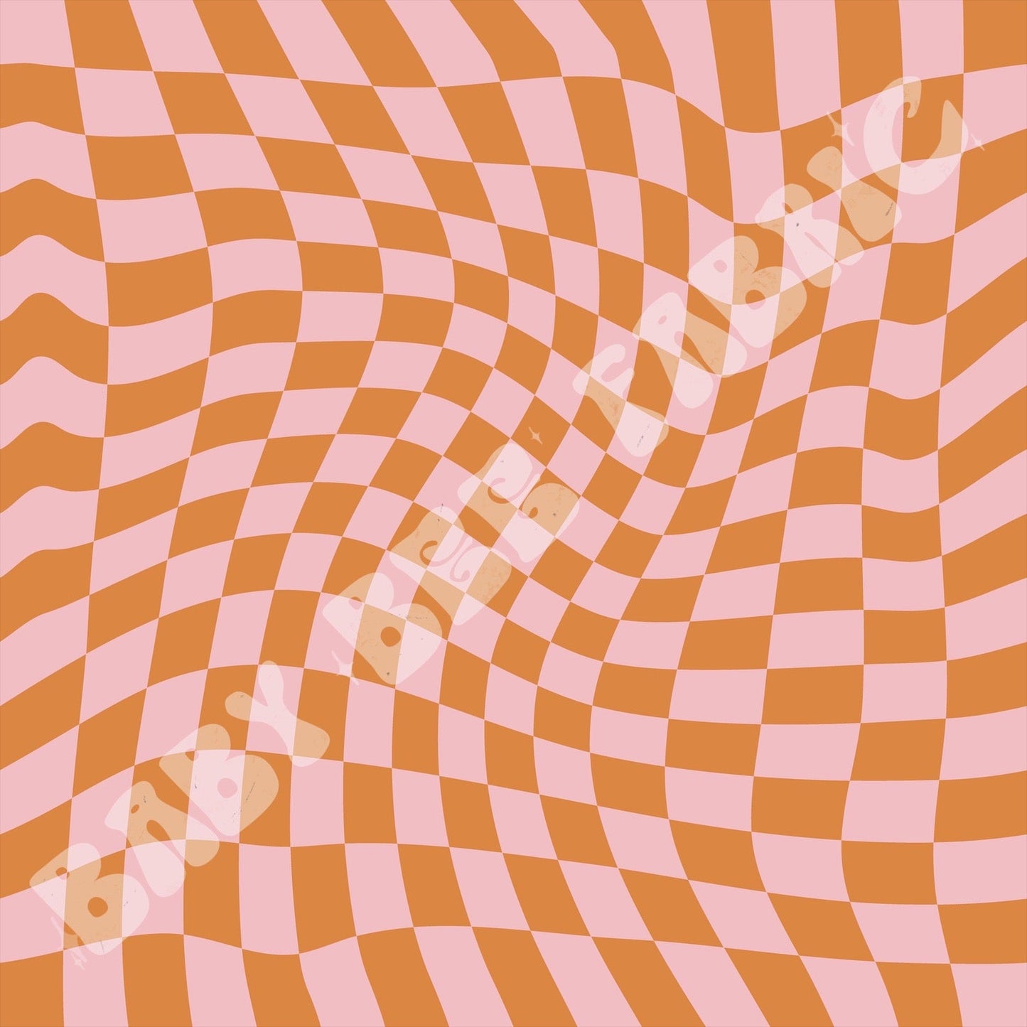 Pink Wavy Check