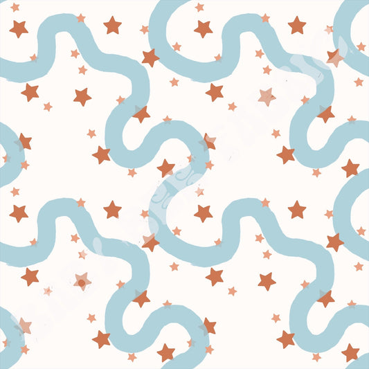 Blue Boho Stars
