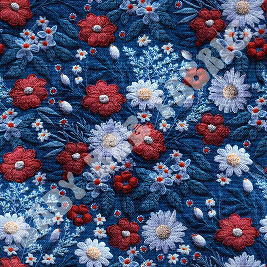 Red White & Blue Embroidery