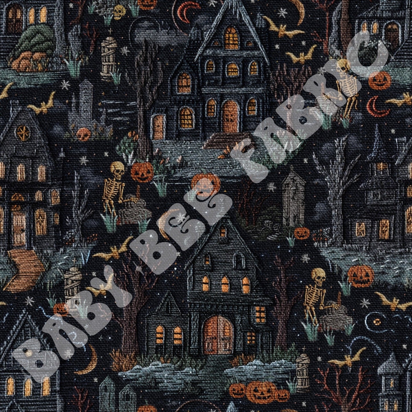 Haunted House Embroidery