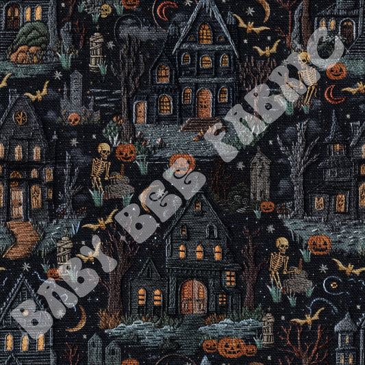 Haunted House Embroidery