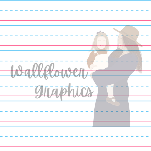 Notebook Paper Elementary Line