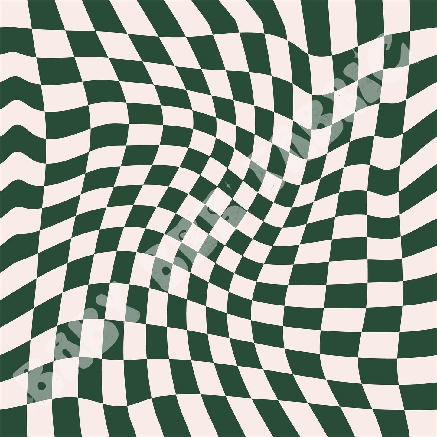 Green Wavy Check