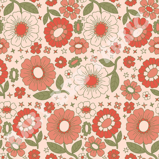 Green & Red Floral