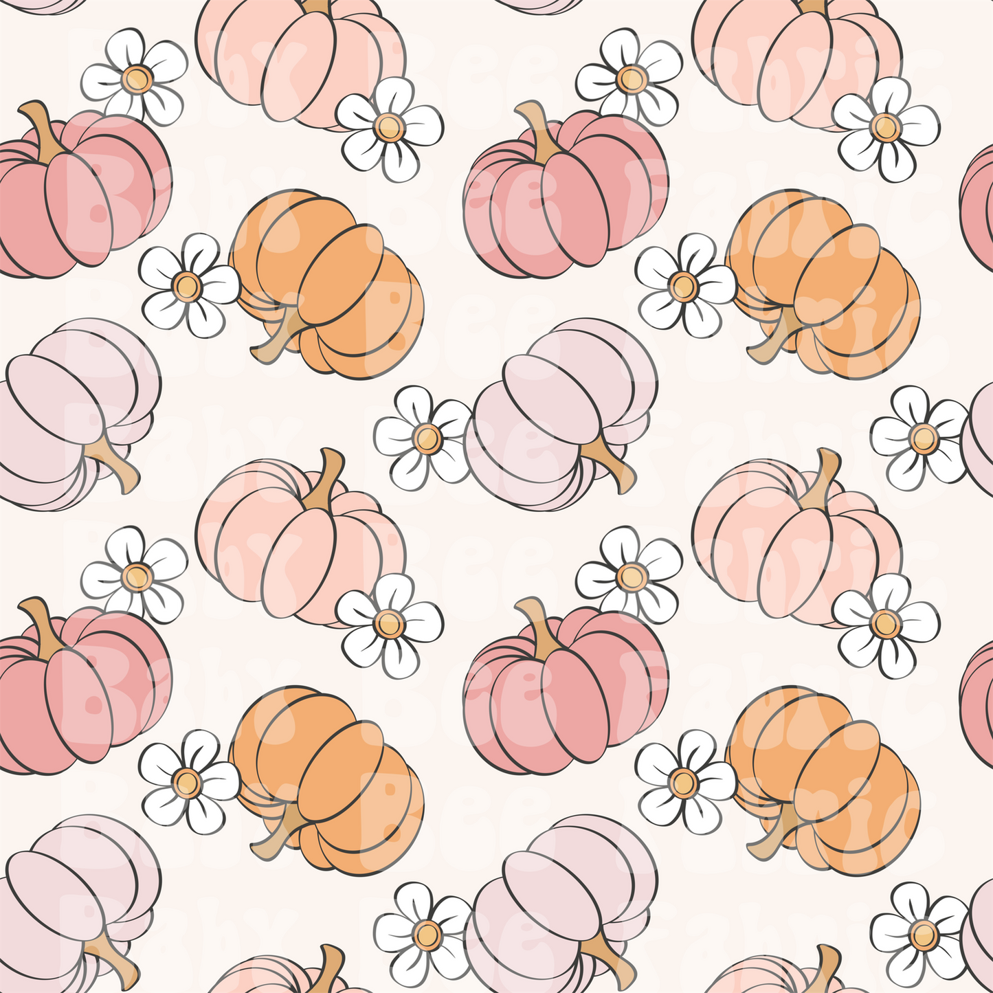 Pumpkin flowers pink