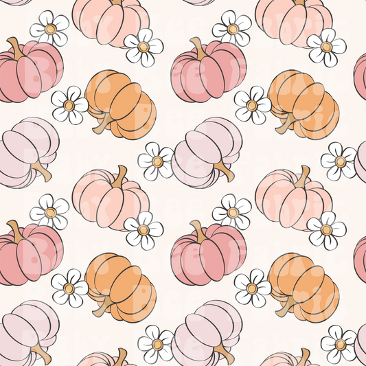 Pumpkin flowers pink