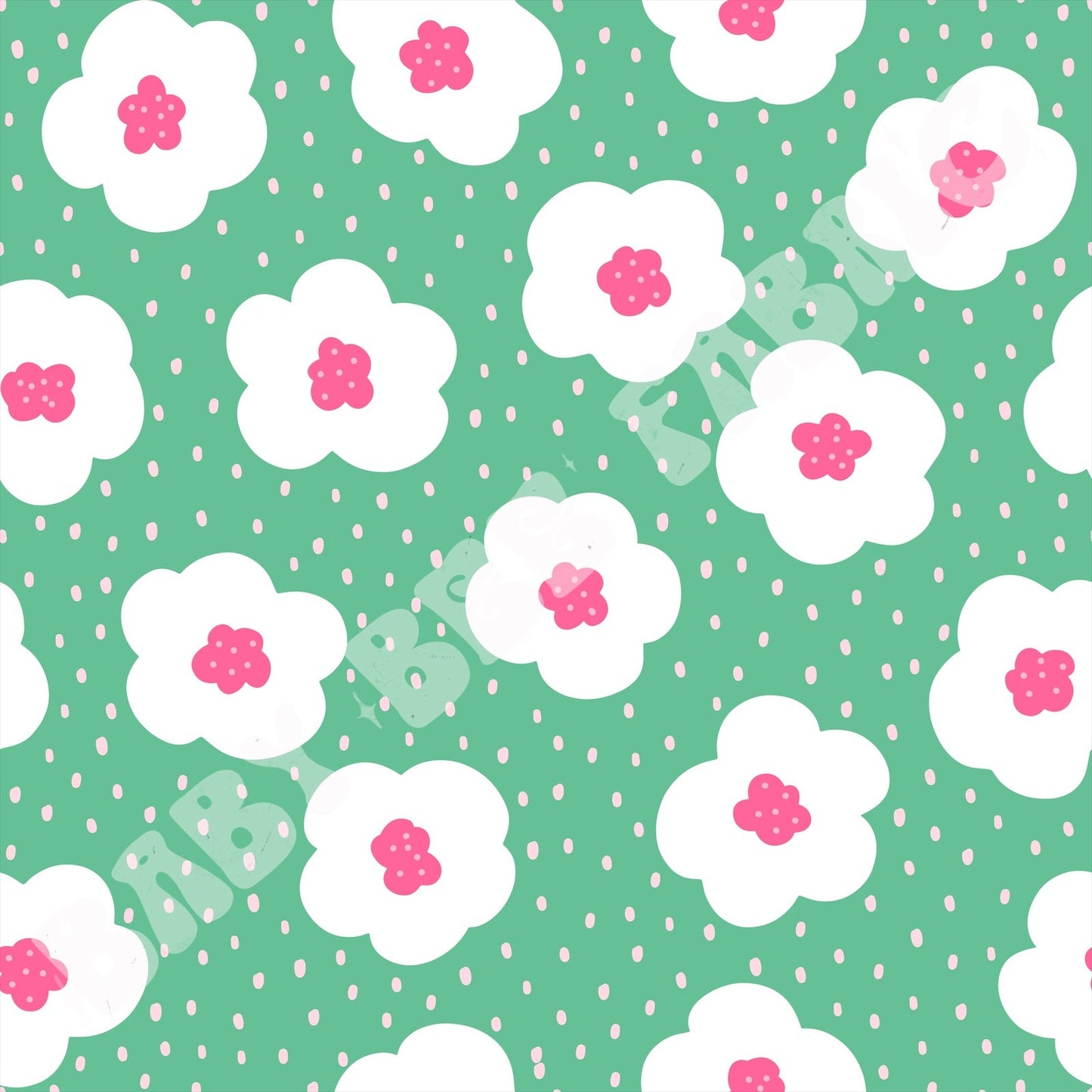 Green & Pink Floral
