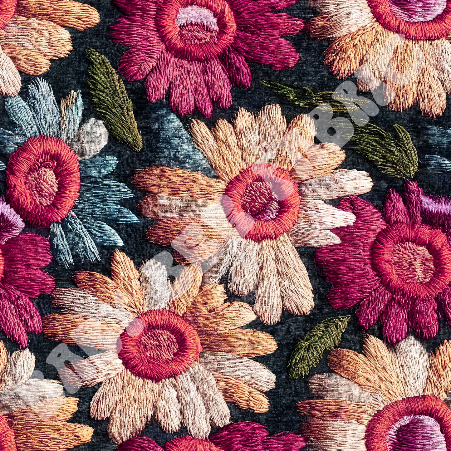 Forget me not Floral Embroidery