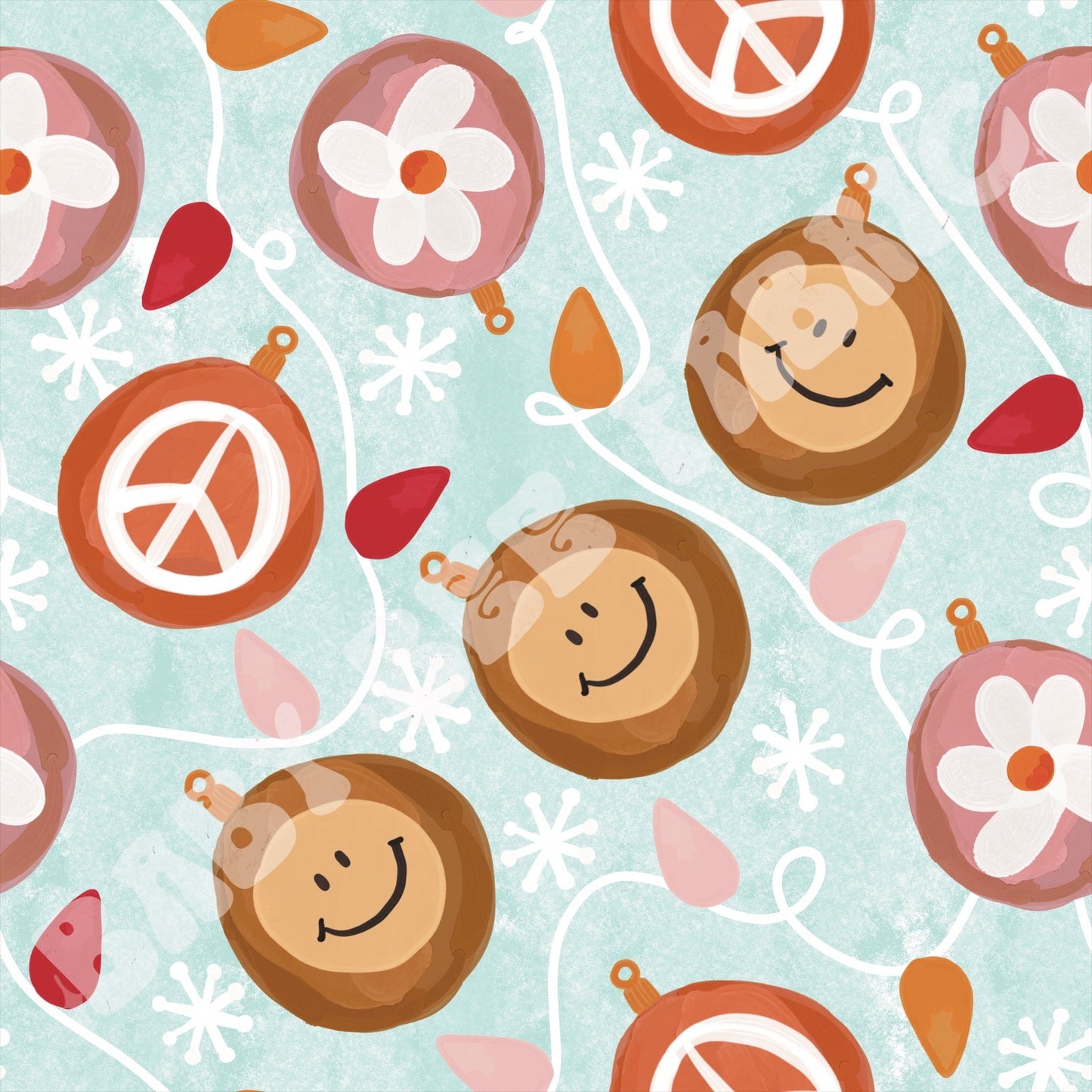Groovy Smiley Ornaments
