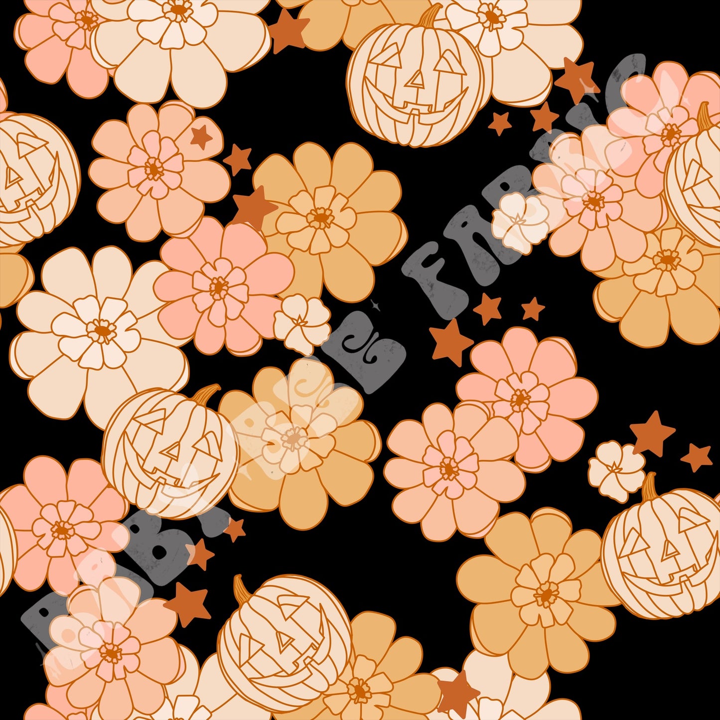 Black Pumpkin Floral