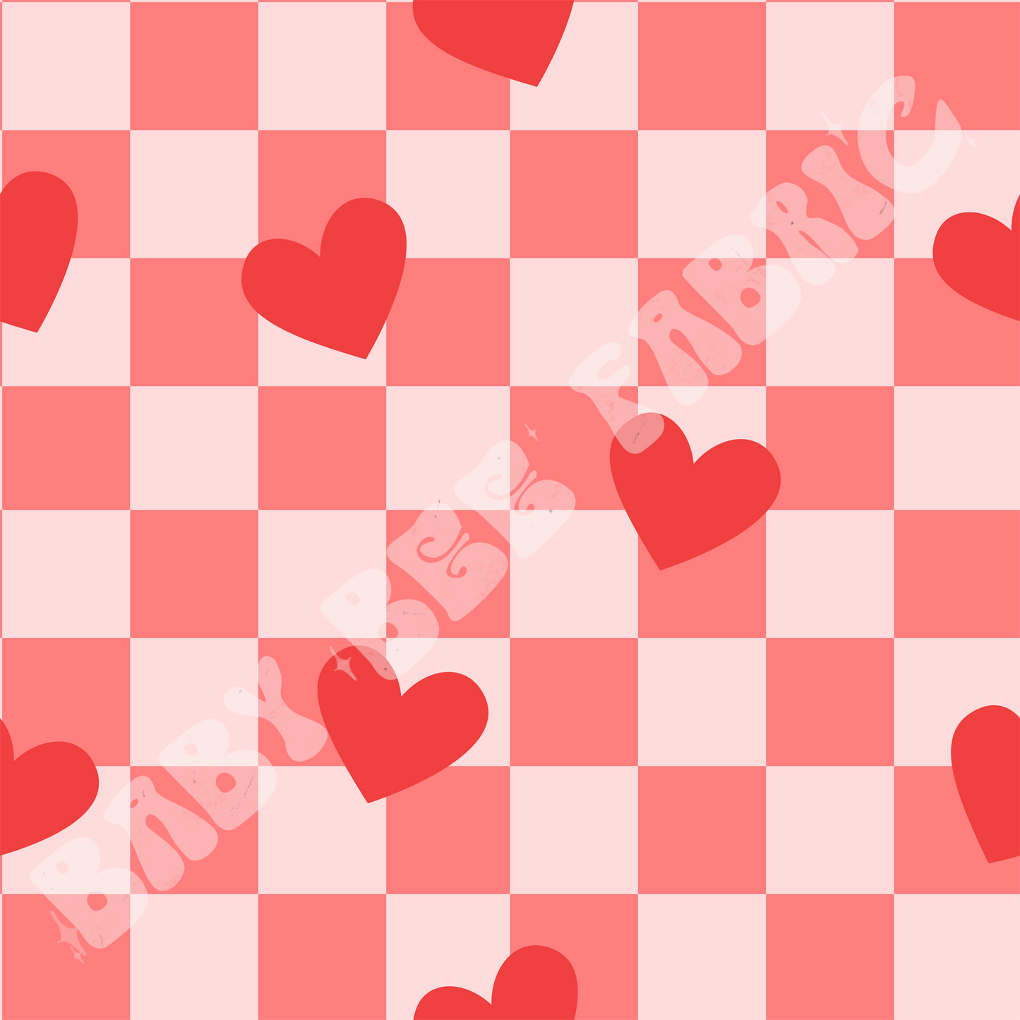 Red Check Hearts