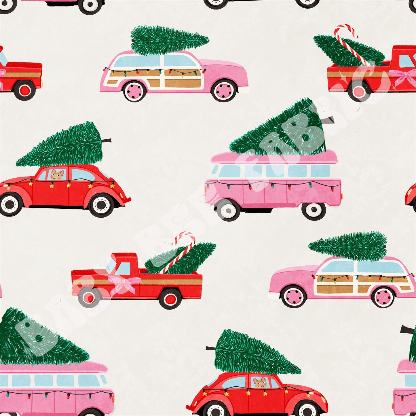 Pink Christmas Cars