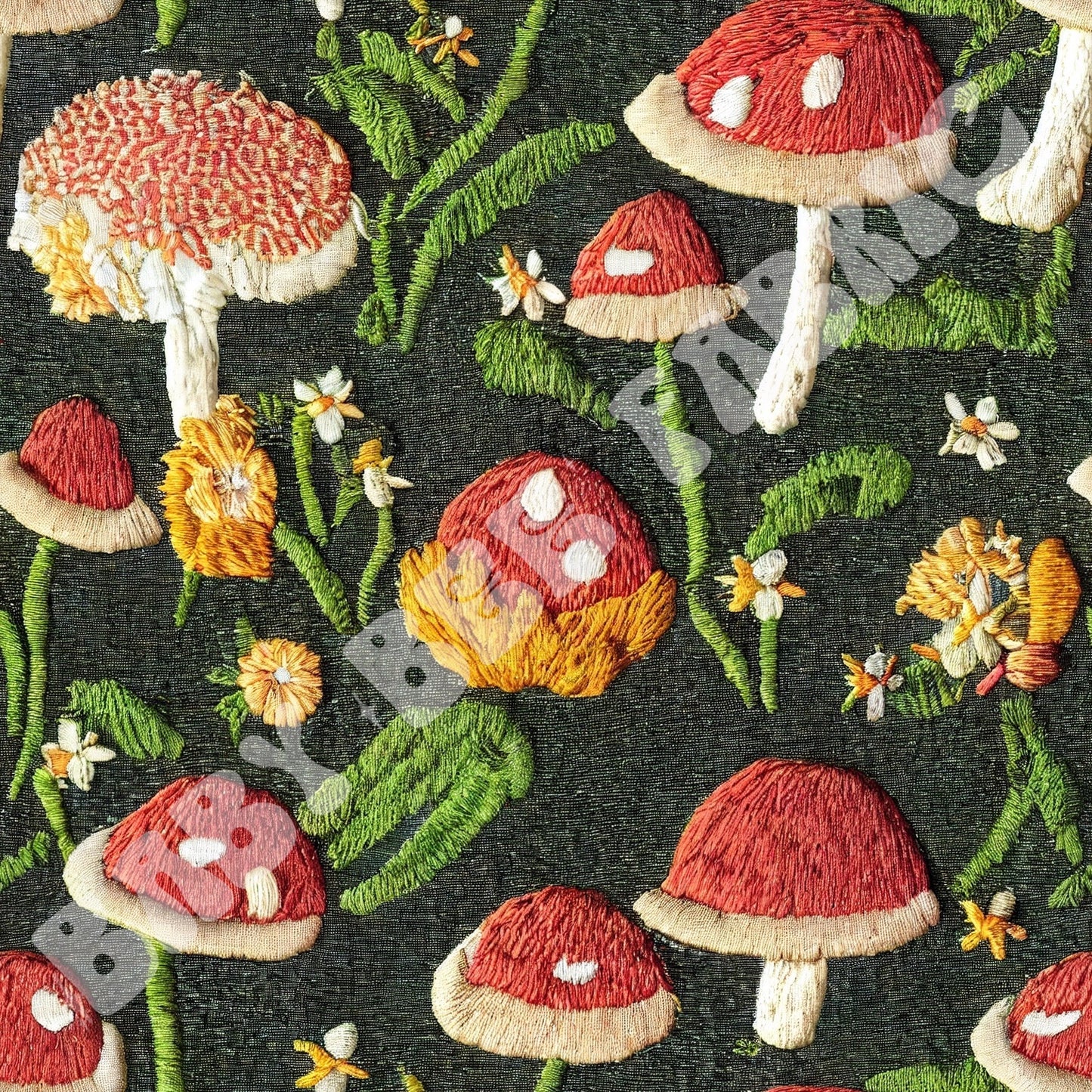 Mushroom Garden Embroidery